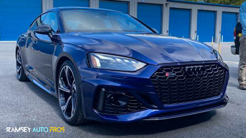 Blue 2024 Audi S4 after Auto Detailing, Ceramic Coating and Paint Protection Film