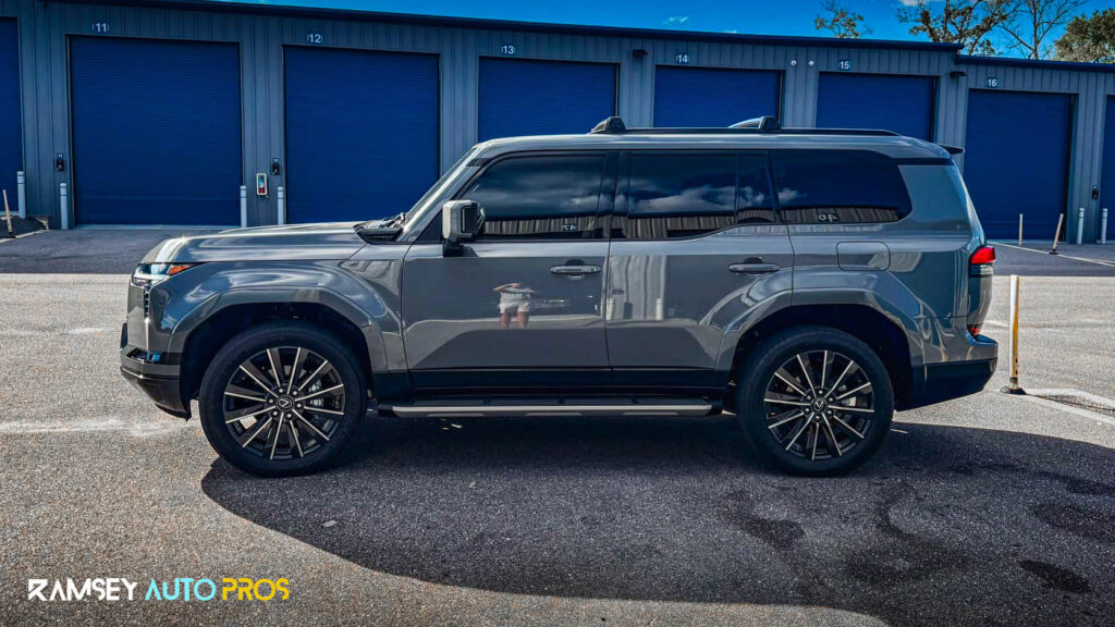 Grey 2025 Lexus GX550 with Ceramic Coating, Paint Protection Film and Window Tint - Driver Side