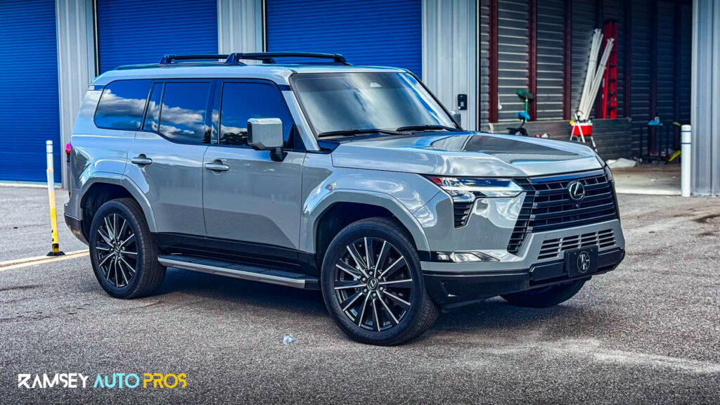 Grey 2025 Lexus GX550 with Ceramic Coating, Paint Protection Film and Window Tint - Passenger Front