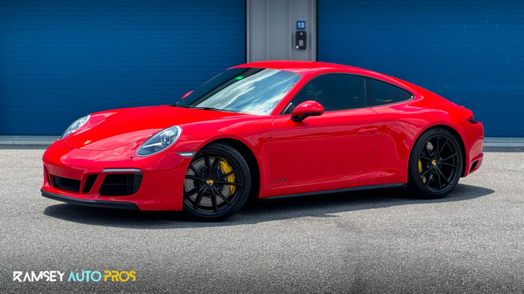 Red Porsche 911 with Full Body Paint Protection Film